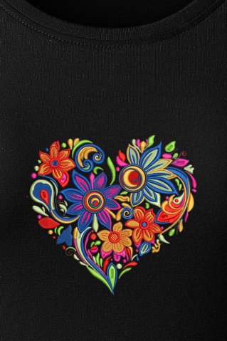 Tricou dama maneca scurta negru MDZ3