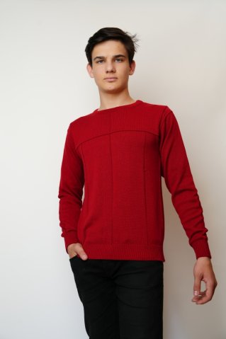 Pulover elegant pentru domni Nigel  burgundy