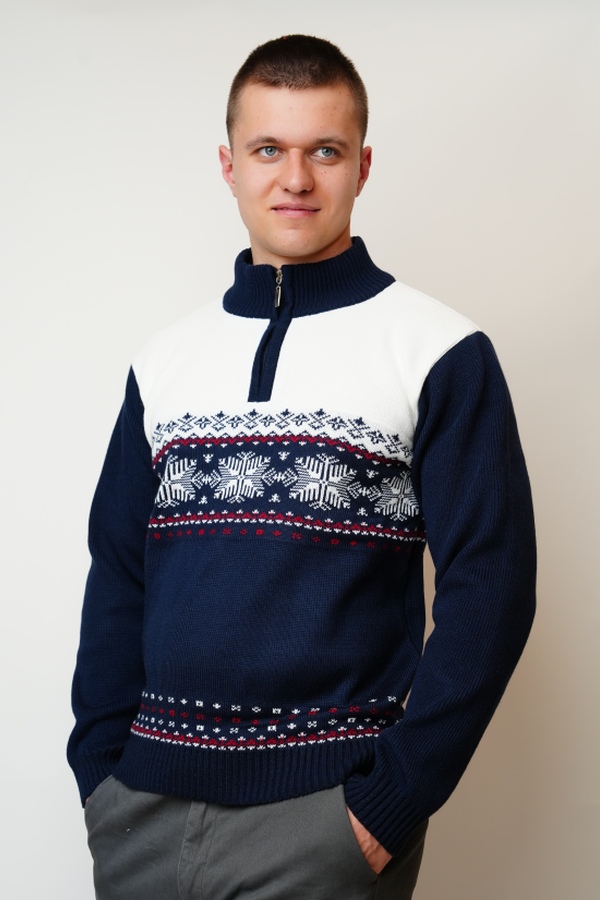 Klasičen norveški pulover s trojanskim ovratnikom Land-Z