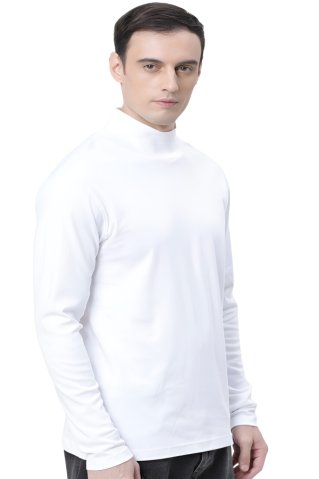 Men's mock turtleneck 461110X white