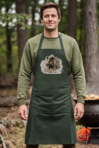 Hunting apron with wild boar motif