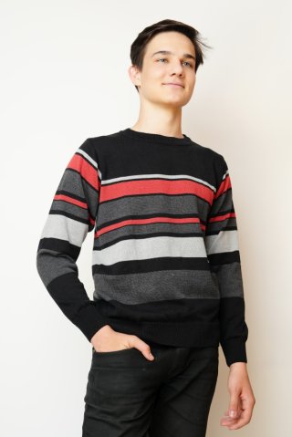 Pruhovaný pulóver Modo