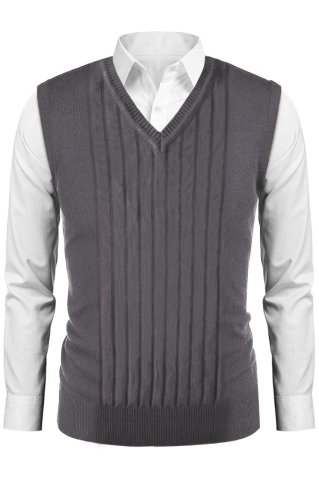 Pánska pletená vesta GonBB grafit