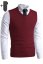 Glatki pleteni prsluk P2037BB bordo