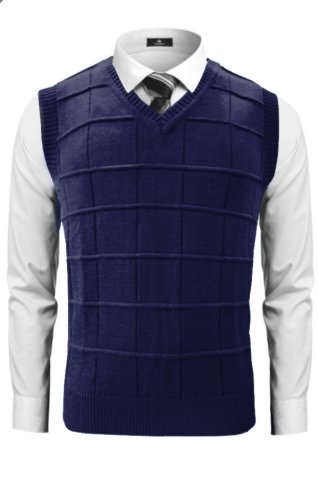 Pánska pletená vesta Neon BB navy