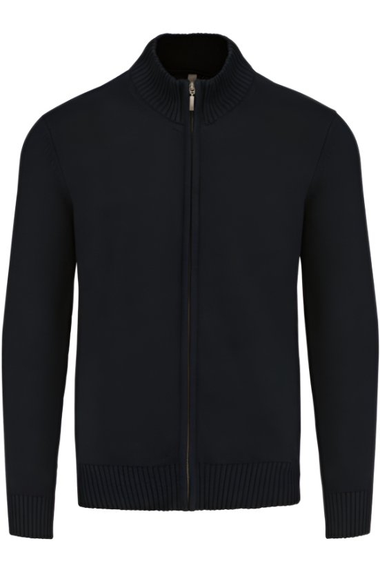 Muški pulover dugi zip black