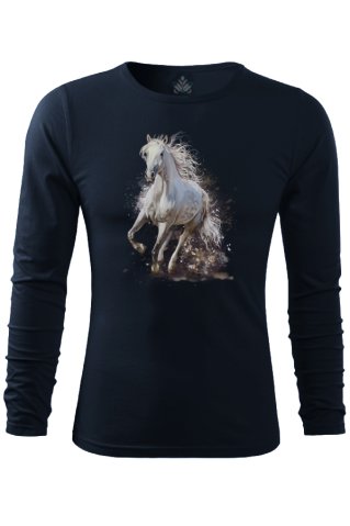 Koňské tričko pánske – tmavo modré