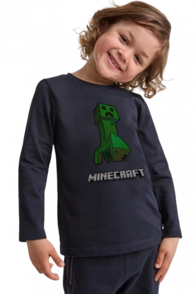 Tricou pentru copii Minekrok navy