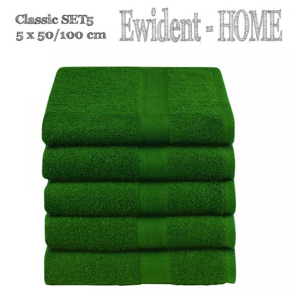 Ručníky Classic SET 5 zelena 30x50