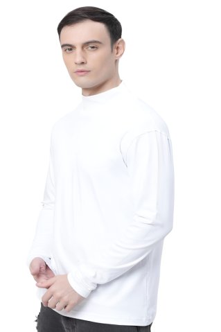 Men's mock turtleneck 461110X white