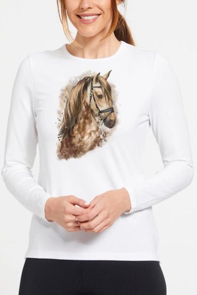 Horse2 dámské tričko 100% bavlna biela
