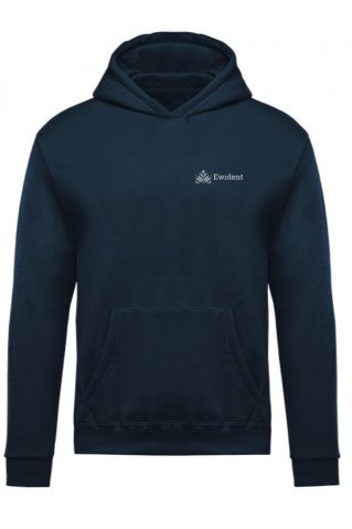 Detská tmavo modrá mikina s kapucňou 44477