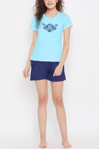Dámske krátke pyžamo Blue1 modrá