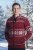 Ewident - Orio-AZ men’s burgundy wool sweater with Norwegian pattern and pockets