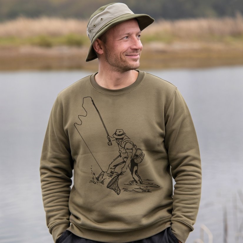 Ewident Fishing majica dugih rukava za ribolovce, 280 g/m², pamuk