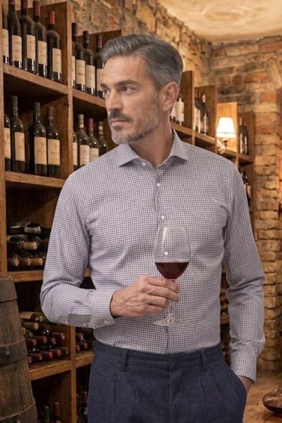 Luksuzna muška crna košulja EWIDENT