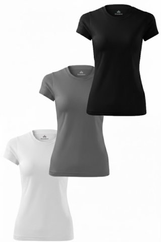 Dámská trička Urban – trojbalení (bílá, antracit, černá)