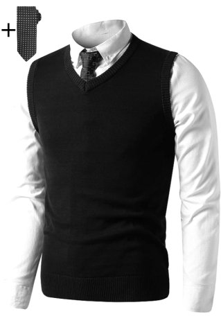 Pánska pletená vesta 44969 černá