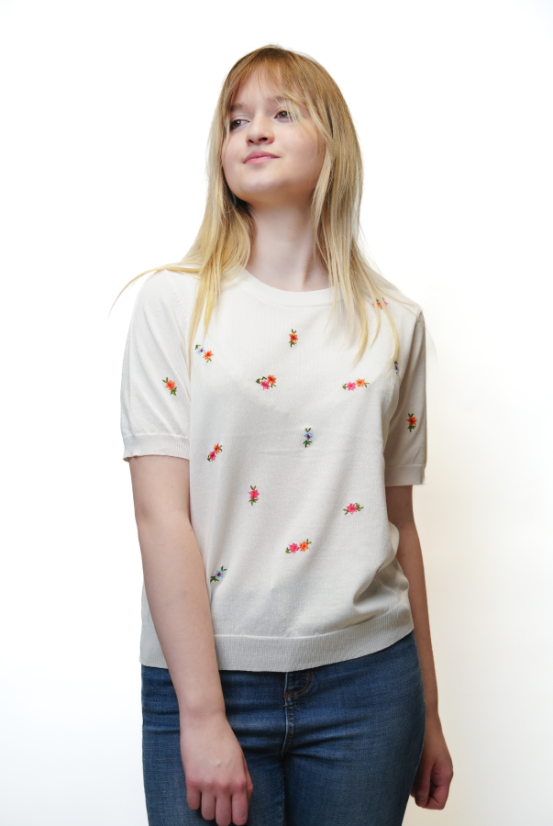 Dámsky natur pulóver 57256