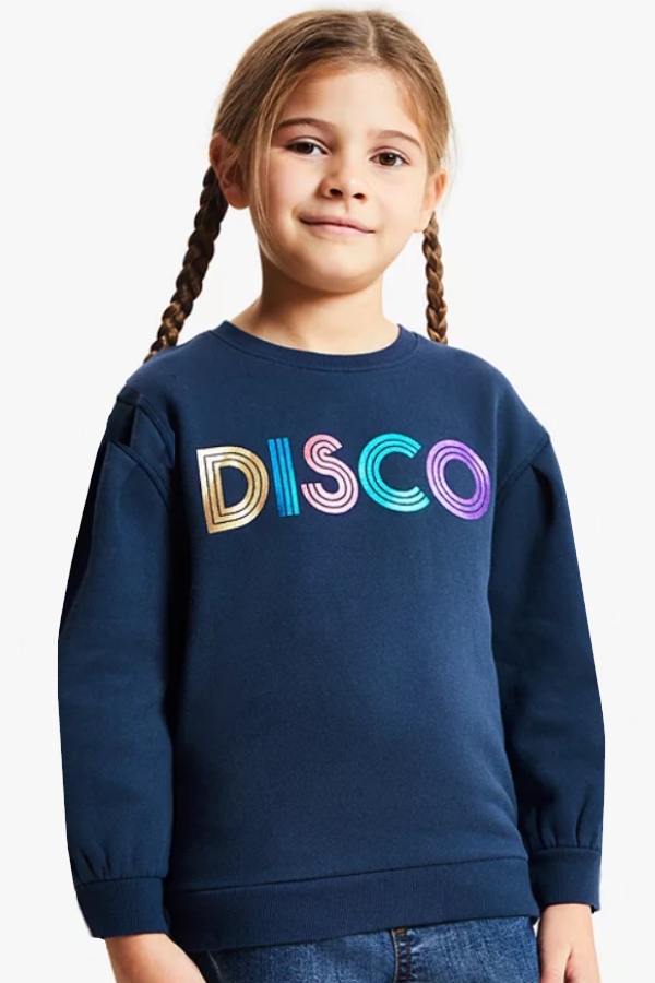 Disco modrá mikina pre deti