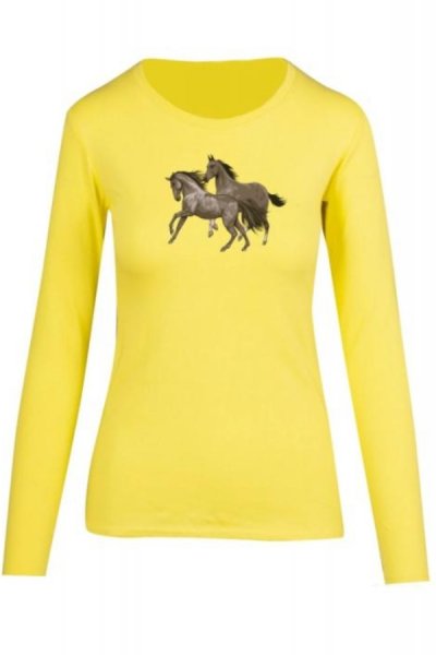 Horseduo dámske tričko 100% bavlna žltá