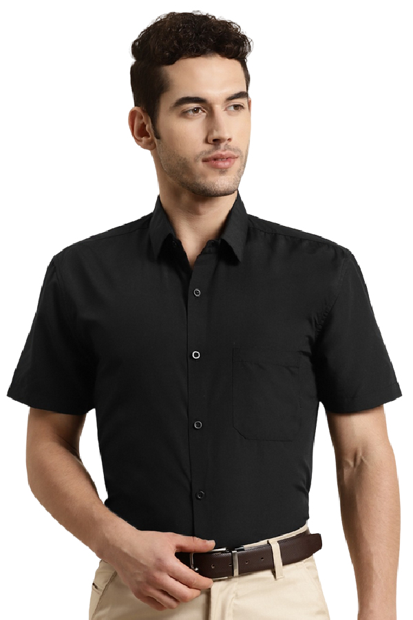 Moška srajca s kratkimi rokavi 44551 črna