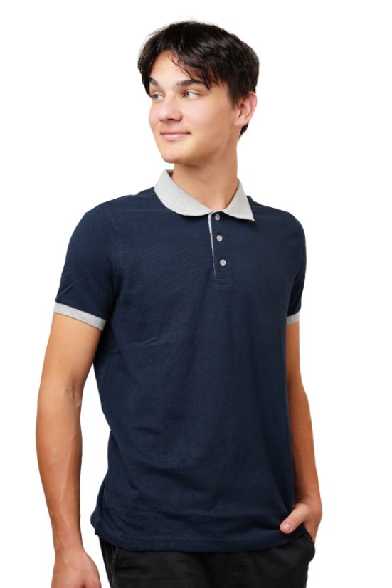 Premium muška plava polo majica od 100% pamuka