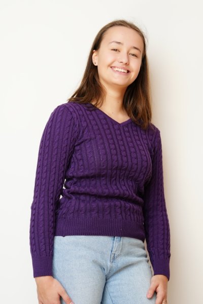 Dámský pulovr Bugara tm.fialová