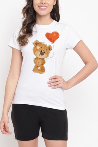 Krótka piżama damska Macipyz biała