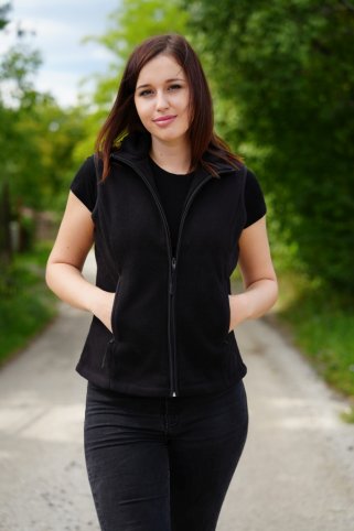 Ženski prsluk od mikrofleeca 44906 crna