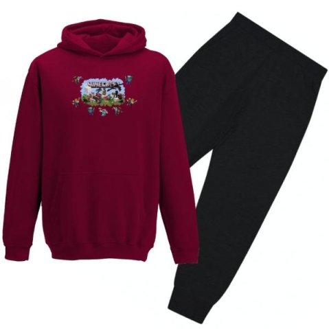 Gyerek tréningruha Minecraft_team bordó