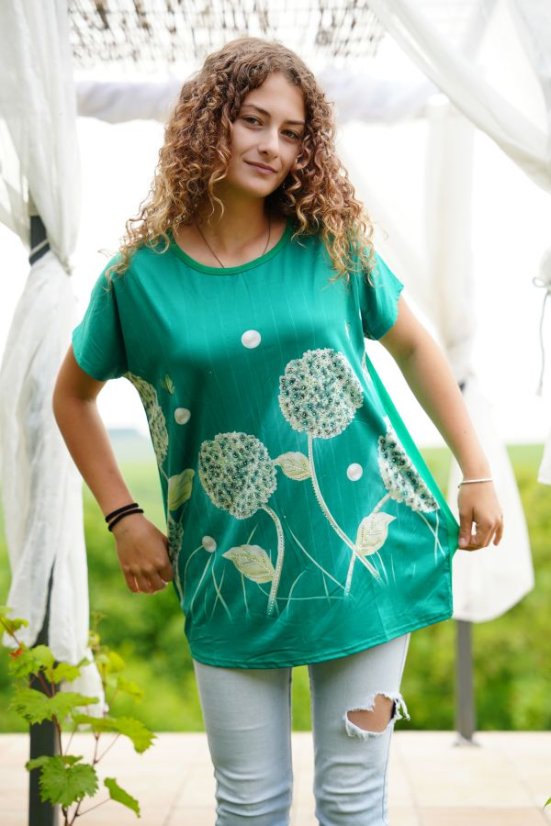 Elegantna zelena bluza JVP3017 – prozračan ljetni materijal