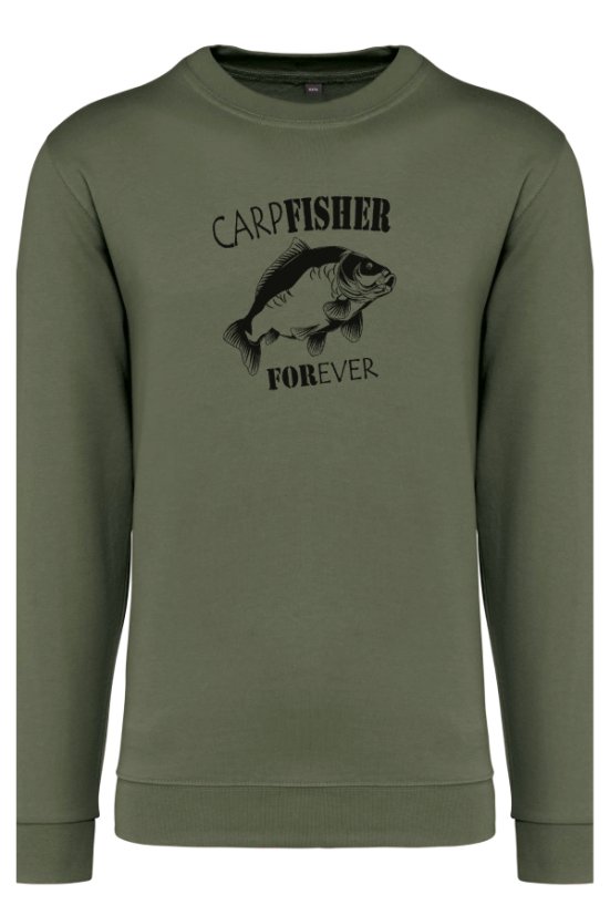 Mikina pre rybárov Carpfisher Ewident s okrúhlym golierom