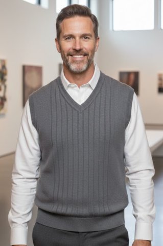 Men's Knitted Vest GonBB Graphite