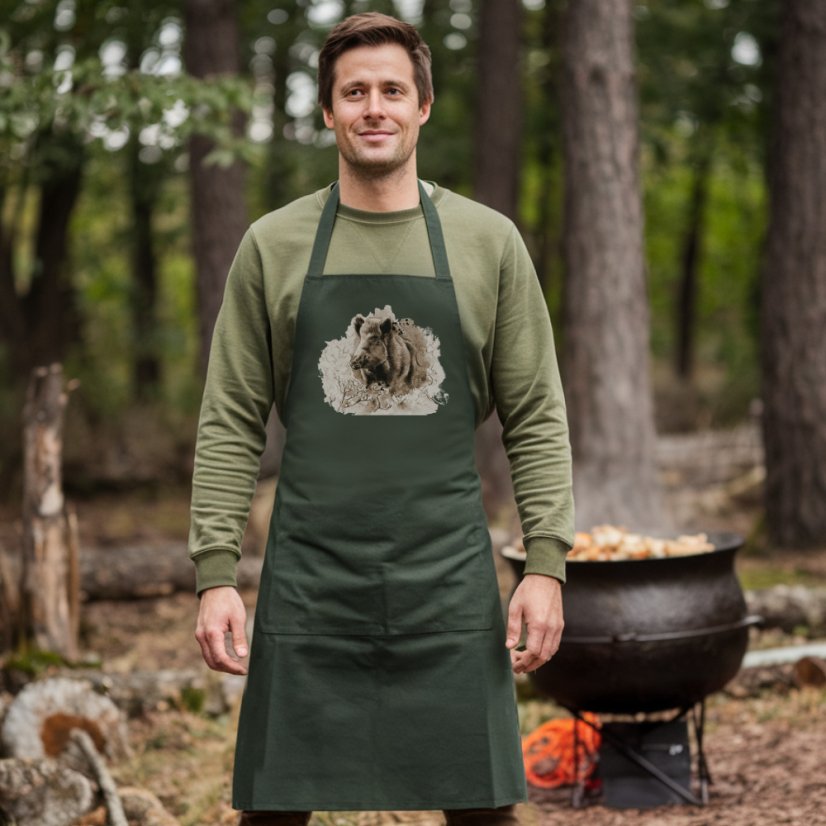 Lovačka pregača s motivom divlje svinje