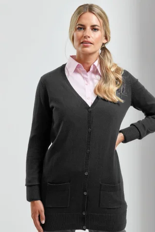 Damski sweter zapinany 00698 grafitowy