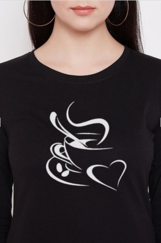 Long sleeve T-shirt Cofee black