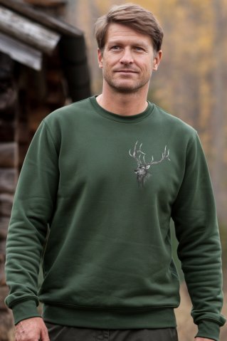 Muška lovačka majica Ewident „Portret jelena”