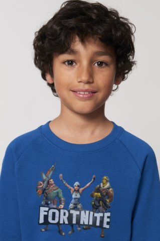 Fortnite modrá mikina pre deti Fortnitedreamteam