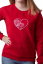 Egyszínű pulóver hímzéssel 44475 szív