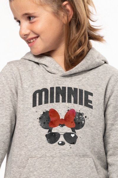 Minnie Mouse sivá mikina pre dievčatá Minnieart