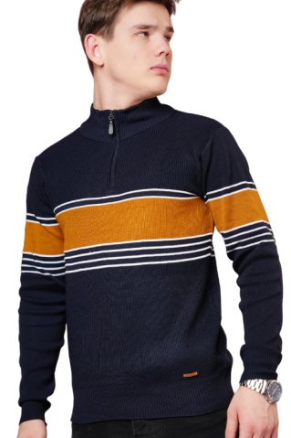 Sveter na zips MonacoZ-navy