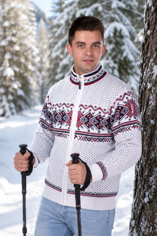 Igor-AZ – natur muški norveški pleteni džemper