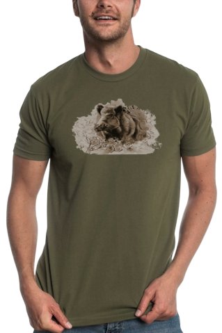 Muška lovačka majica – Divlja svinja u šumi