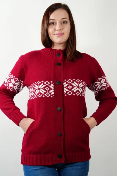 Amanda bordó pulóver
