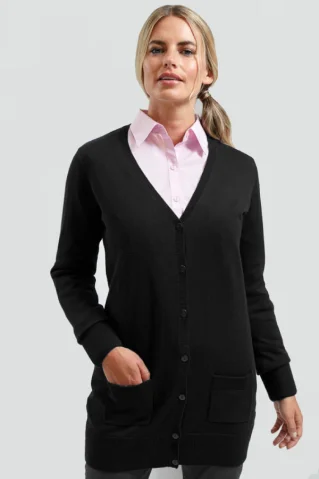 Damski sweter zapinany 00698 czarny
