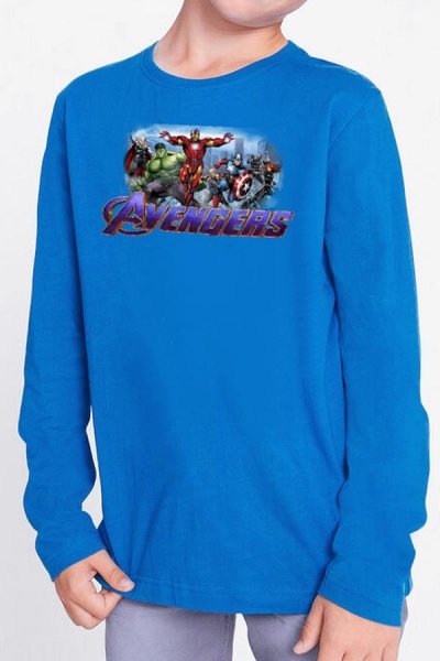 Tricou pentru copii Avengers albastru