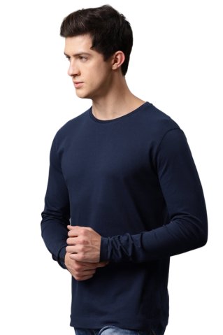 Elegantna potkošulja 32405G s dugim rukavima 100% pamuk tamnoplava