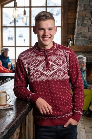 Men’s Norwegian Knit Sweater modern minimalist style