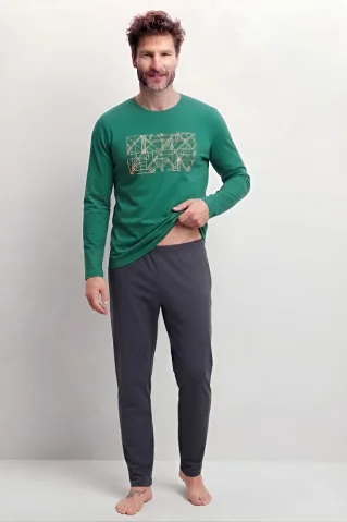Men's Green Long-Sleeve Pyjamas – Greenline